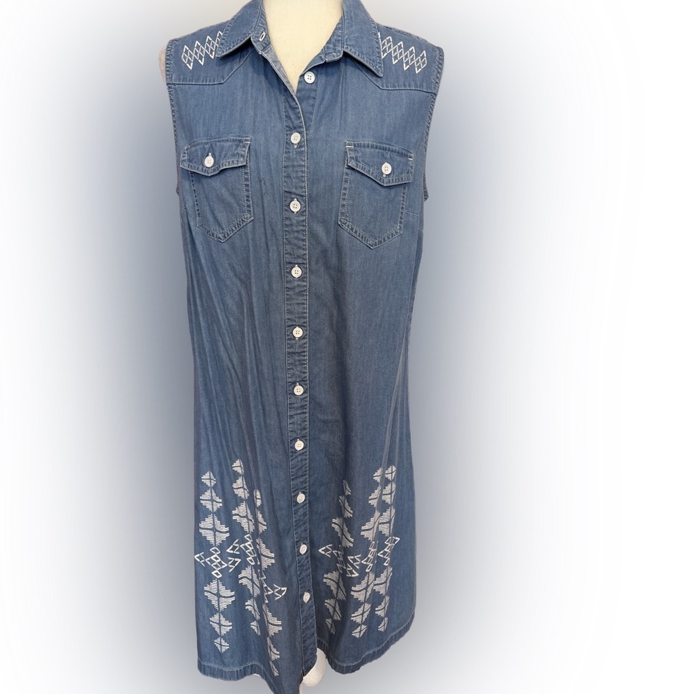 Bit & Bridle Cotton Rayon Denim Dress M
